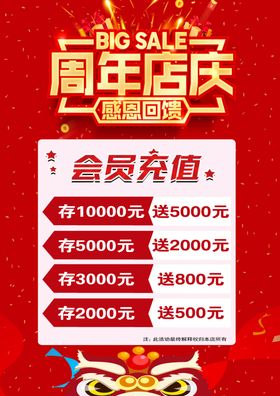 周年庆门型展架红色展架福利海报活动海报
