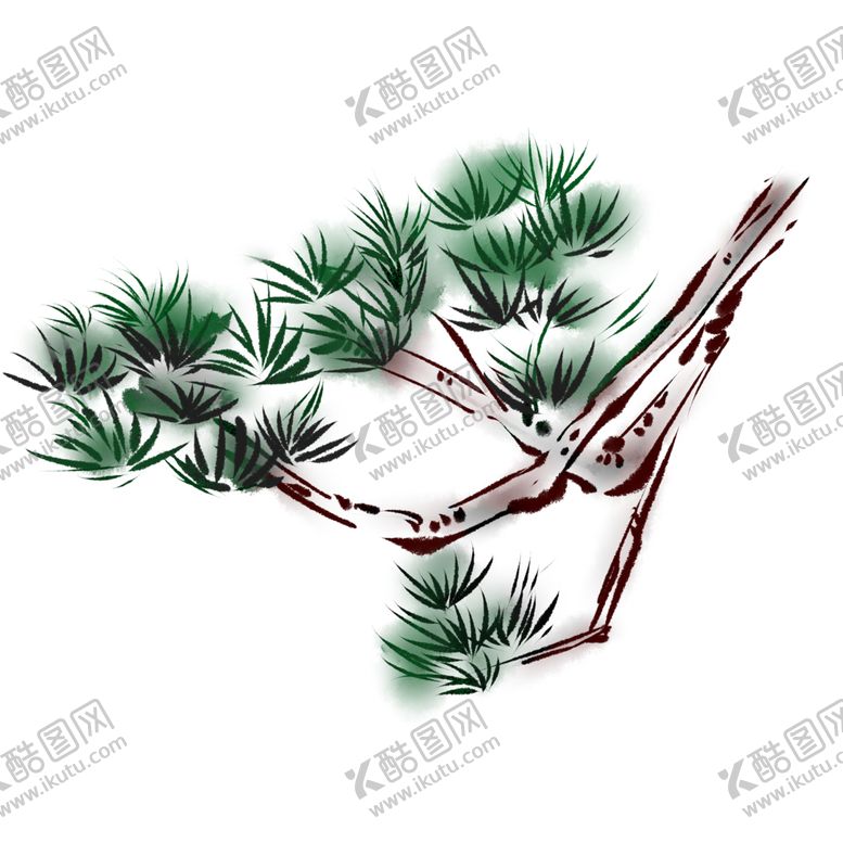 编号：97321409232129048060【酷图网】源文件下载-水墨松树