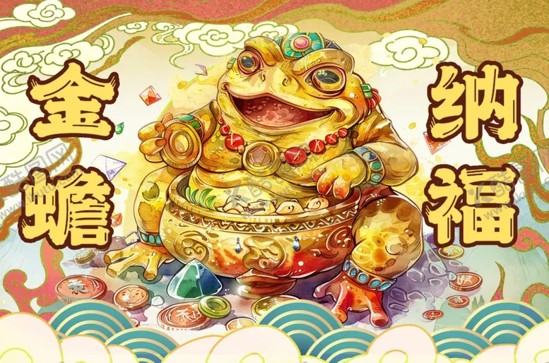 编号：48187601291248079157【酷图网】源文件下载-金蟾新年海拔
