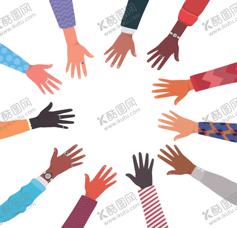 编号：59902201221150269159【酷图网】源文件下载-各种肤色的手