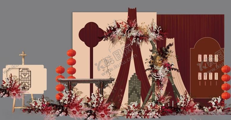 编号：18045111191824143619【酷图网】源文件下载-复古风婚礼场景布置