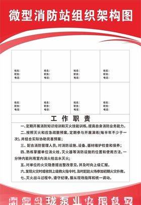 公司企业微型消防站组织架构图