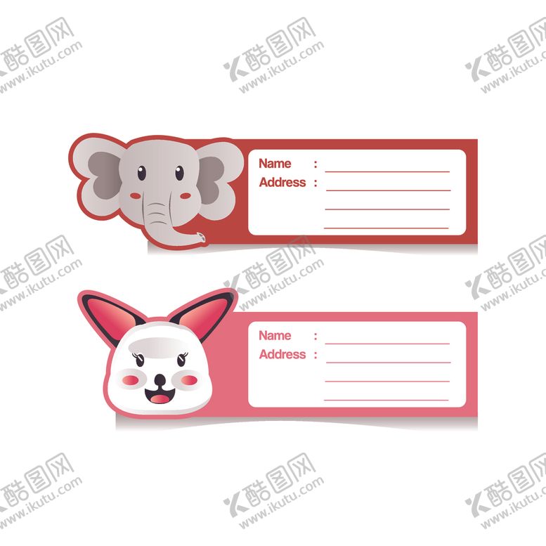 编号：72440609150720428333【酷图网】源文件下载-卡通动物卡片