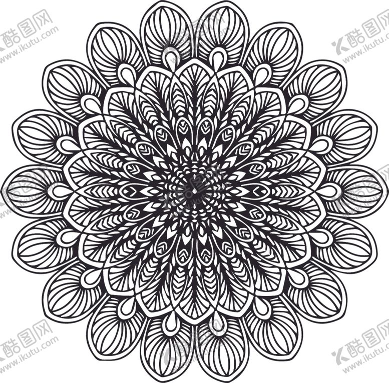 编号：15623810070924587844【酷图网】源文件下载-曼陀罗花纹