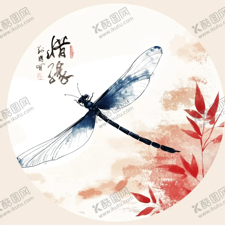 编号：51016303011340251684【酷图网】源文件下载-中国风蜻蜓背景