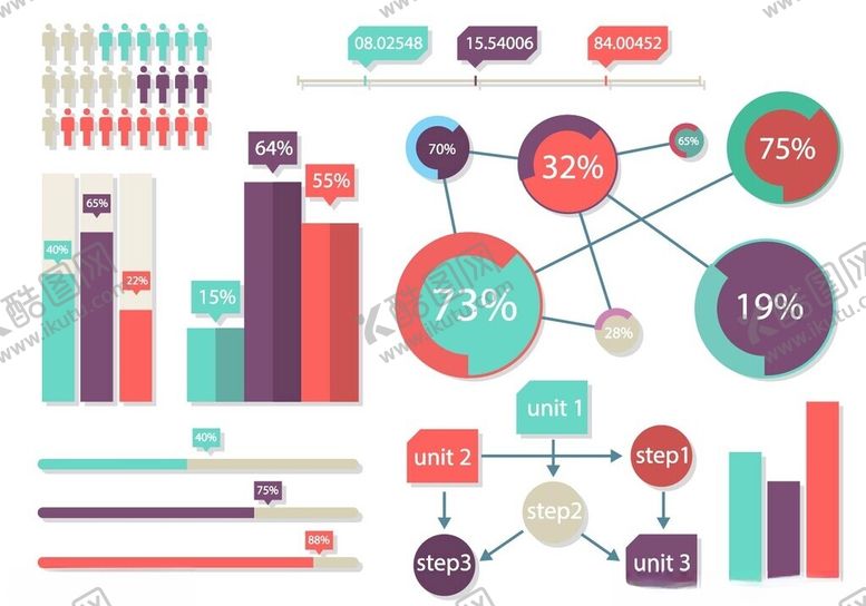 编号：65381211191946031120【酷图网】源文件下载-多彩商务数据图表集合