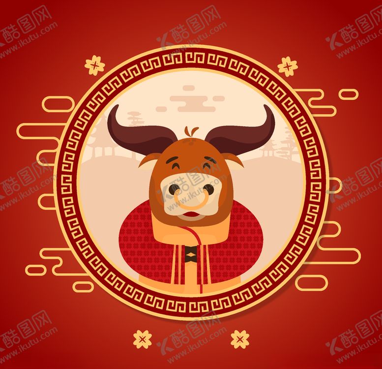 编号：71006304060838294106【酷图网】源文件下载-牛年海报