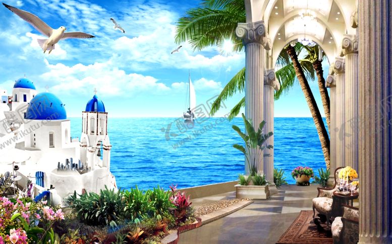 编号：17890410082108521744【酷图网】源文件下载-风景背景墙