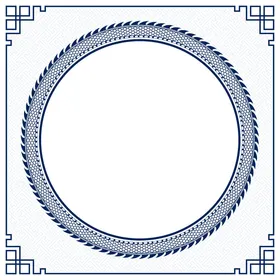 中式边框素材古典圆形