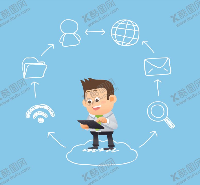 编号：96323809221156151871【酷图网】源文件下载-工作人员插画