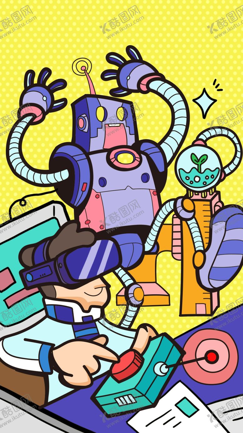 编号：38578009201436401970【酷图网】源文件下载-潮流卡通插画图案