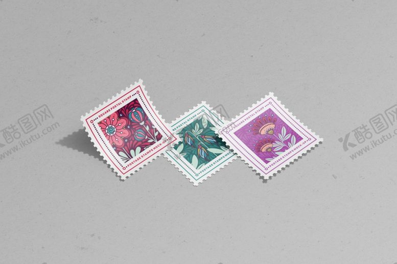 编号：22065305041243318092【酷图网】源文件下载-邮票展示效果图样机