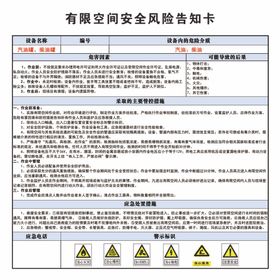 有限空间告知卡