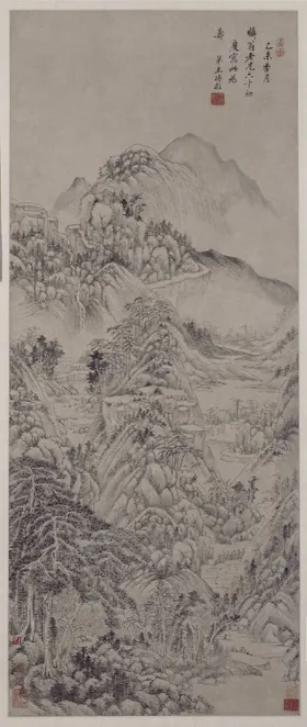 山水画国清朝生活工笔