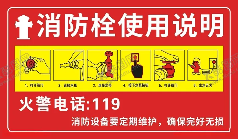 编号：48853412160120213812【酷图网】源文件下载-消防栓使用说明