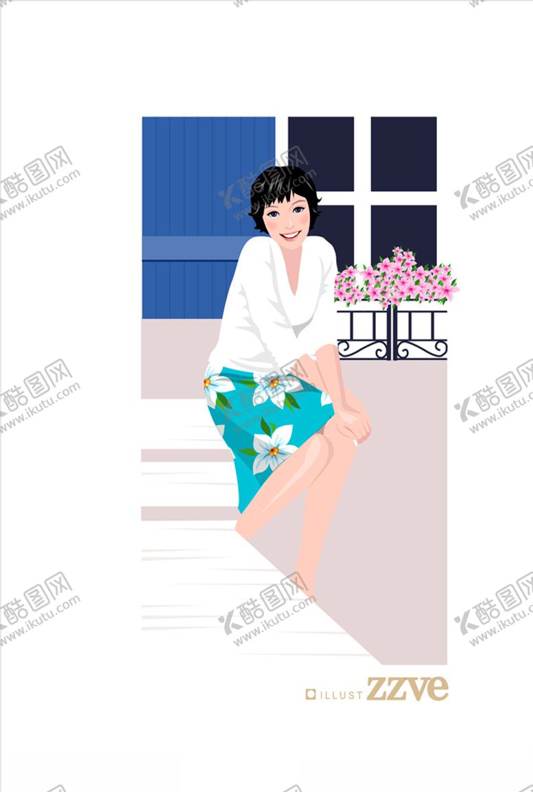 编号：32797609280851238348【酷图网】源文件下载-卡通女人