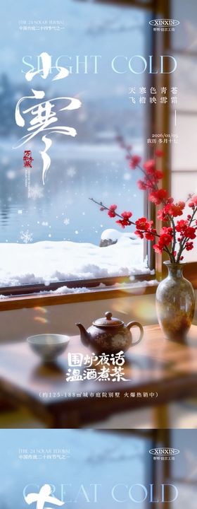 小寒大寒节气场景海报
