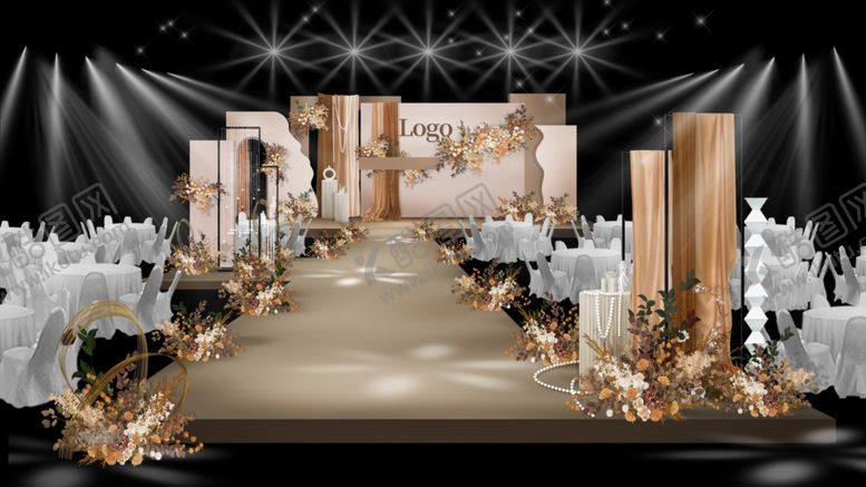 编号：96828509271759492572【酷图网】源文件下载-香槟咖色婚礼