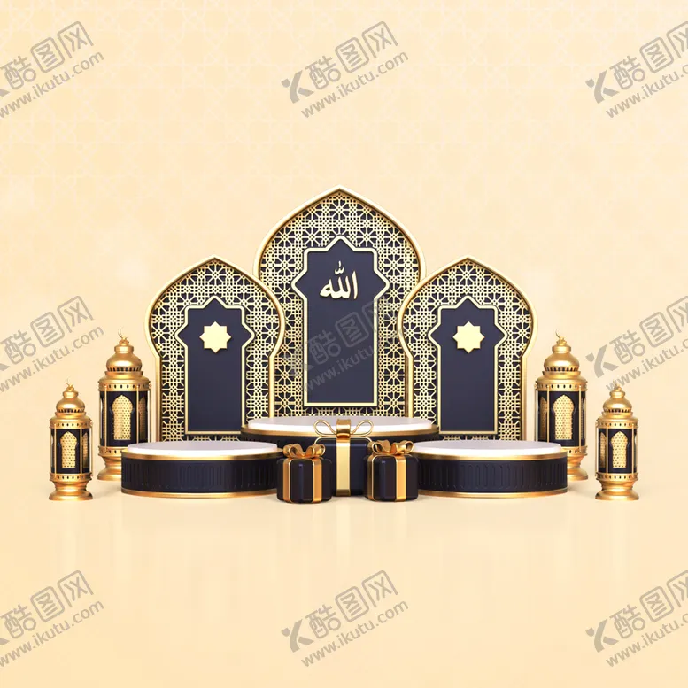 编号：36894109282227111470【酷图网】源文件下载-小清新c4d场景展台合层背景