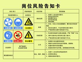 岗位风险告知泵工