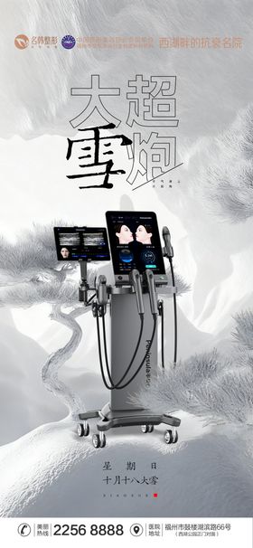 医美节气大雪海报