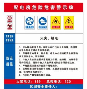 配电房警示牌