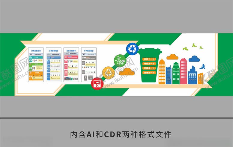 编号：64075506241642183577【酷图网】源文件下载-垃圾分类文化墙
