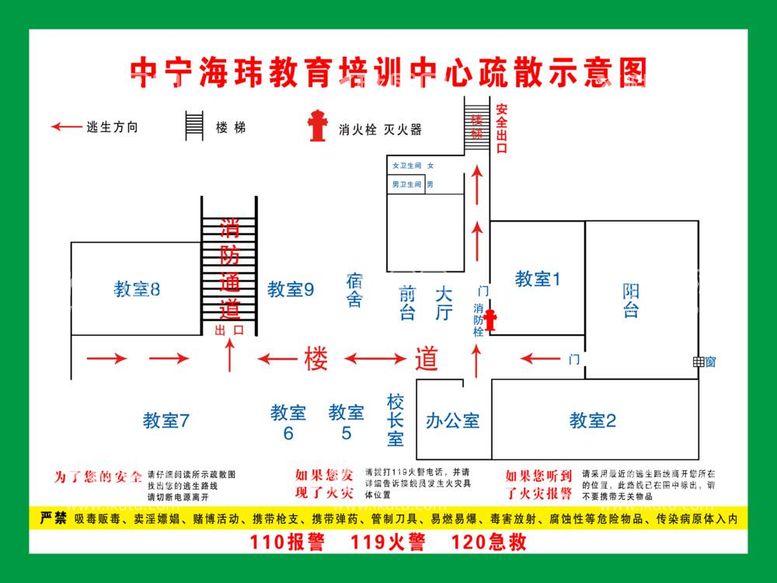 编号：63465512012312287360【酷图网】源文件下载-消防疏散示意图