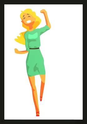 手绘卡通女孩动画