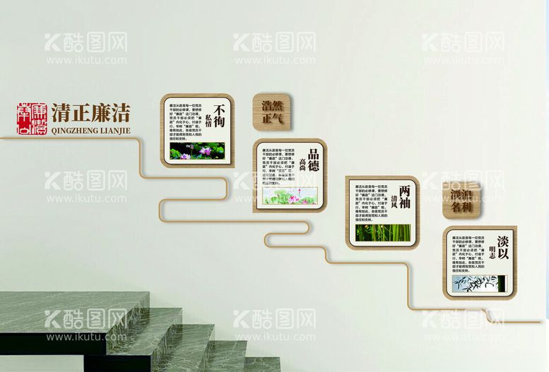 编号：27640803071825211943【酷图网】源文件下载-楼梯文化墙