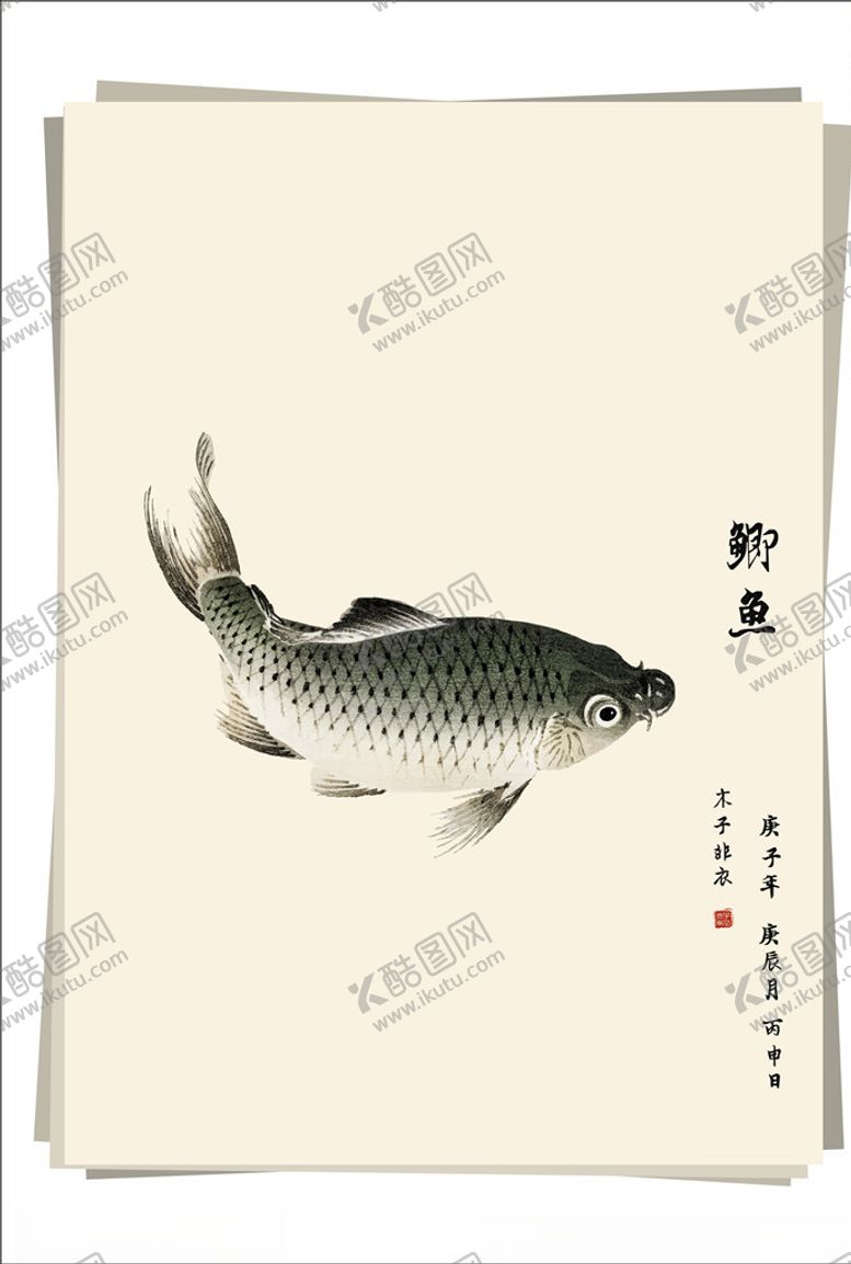 编号：47548309292323242466【酷图网】源文件下载-鲫鱼水墨画