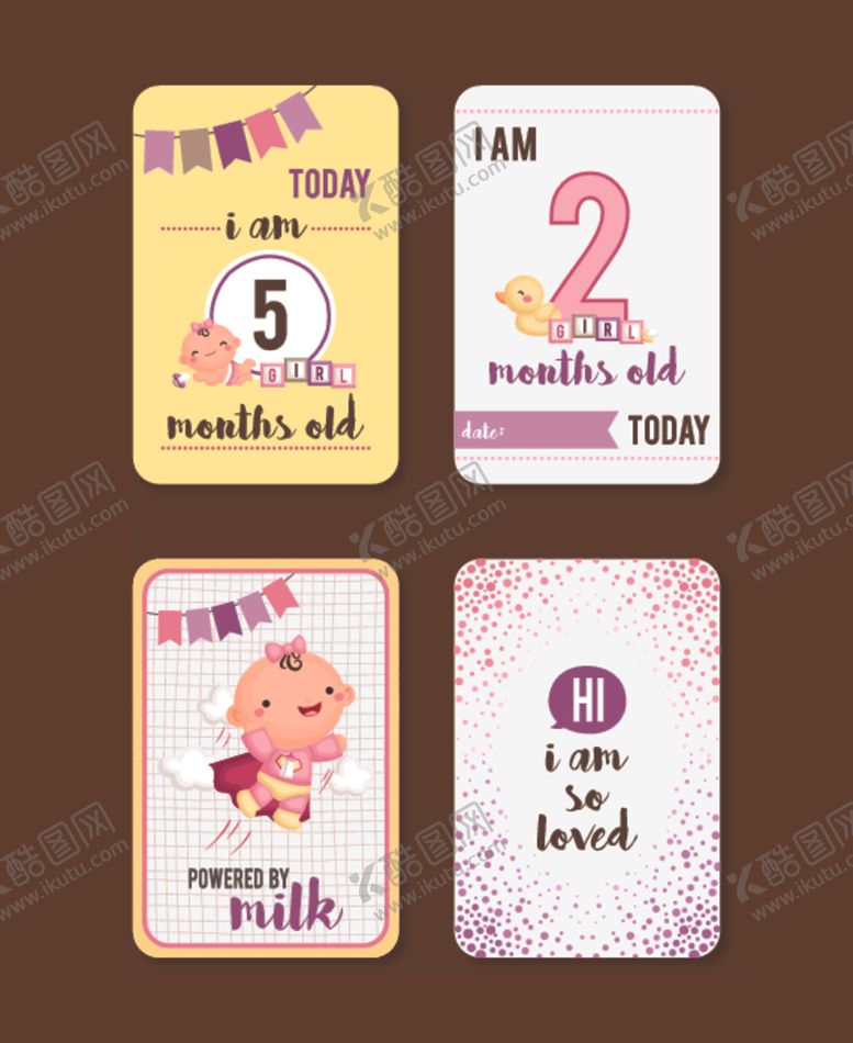 编号：18900511021515406059【酷图网】源文件下载-可爱婴儿生日卡片设计