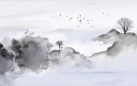 国画山水素材山水风景高清山水中山水
