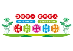 校园文化墙阅读国学和谐