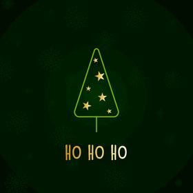 圣诞星星手绘新年壁画