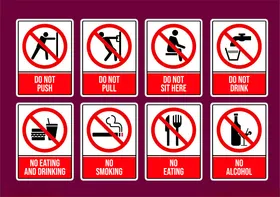 禁止类安全警示标识