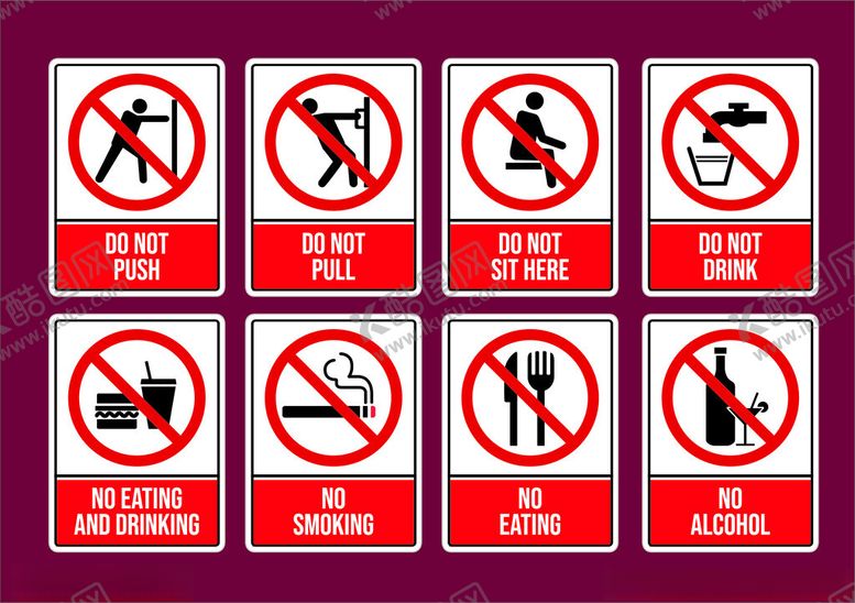 编号：87806711251353537196【酷图网】源文件下载-禁止类安全警示标识