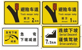 道路标志牌应急避险车道