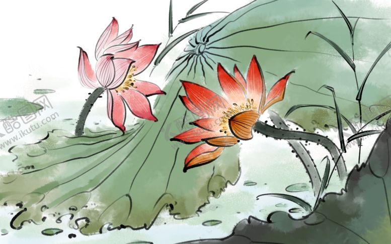 编号：19366410190543487171【酷图网】源文件下载-荷花插画