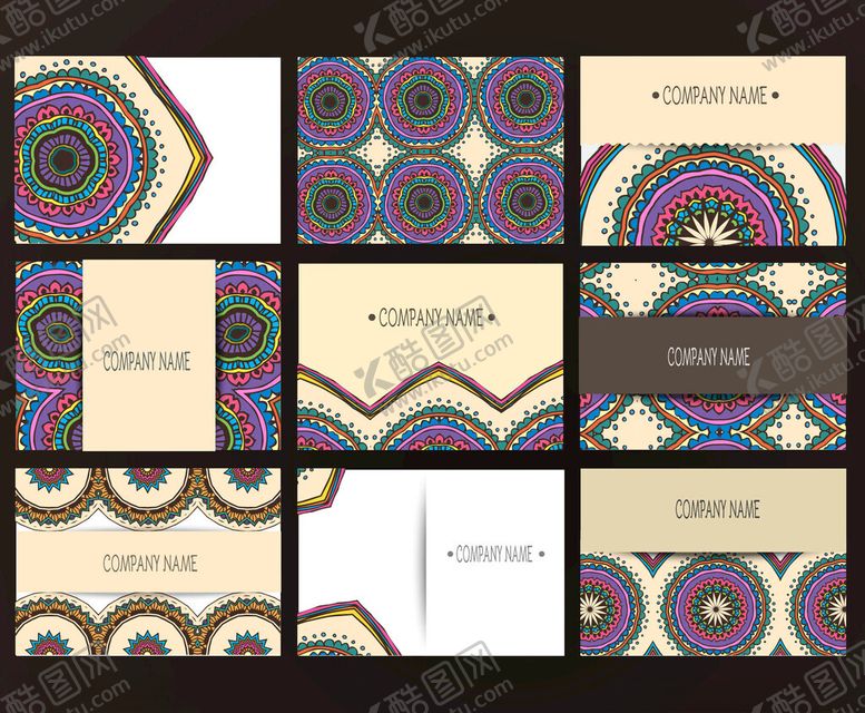 编号：65722004021643321336【酷图网】源文件下载-民族风几何图案设计模板