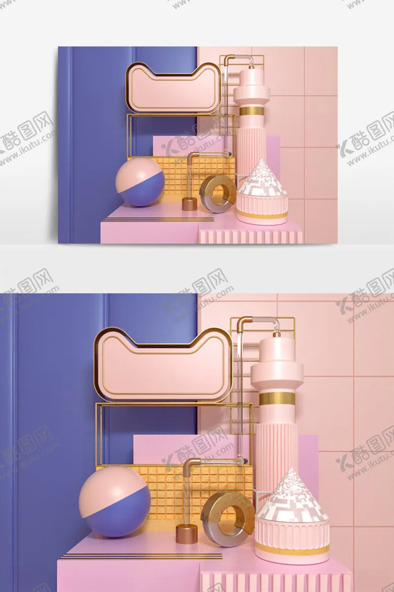 编号：15715712140210585119【酷图网】源文件下载-C4D美陈装置模型