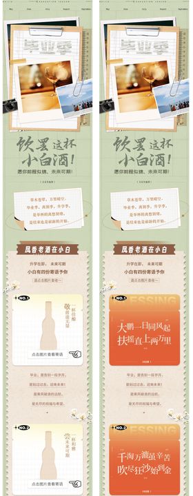 毕业季放大价长图海报