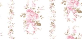 粉色花卉垂直排列图案