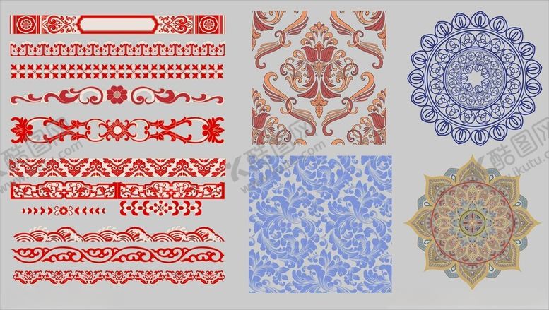 编号：86280710030024489517【酷图网】源文件下载-多样民族风几何图案集合