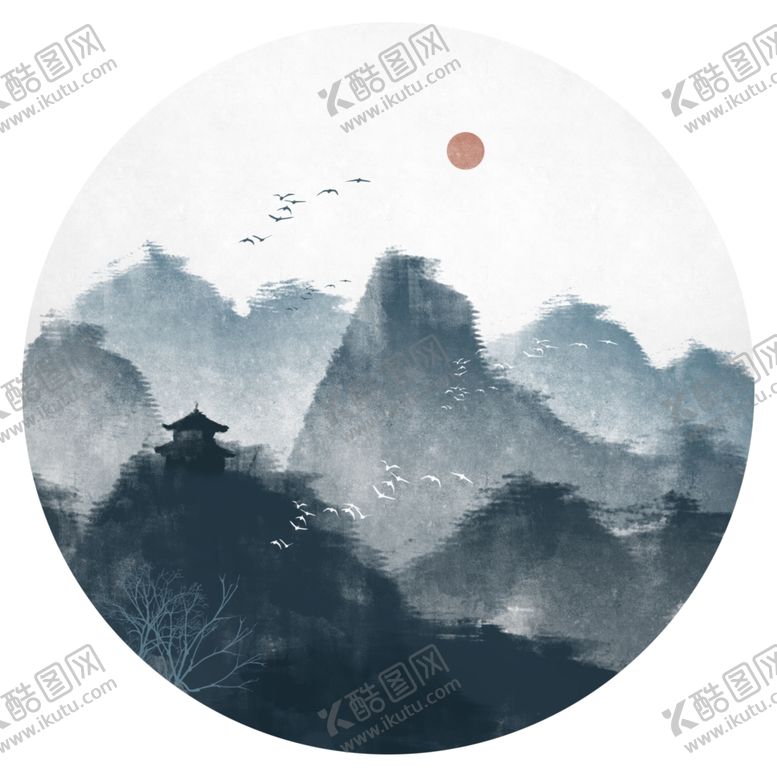 编号：28601610180405471552【酷图网】源文件下载-水墨山水