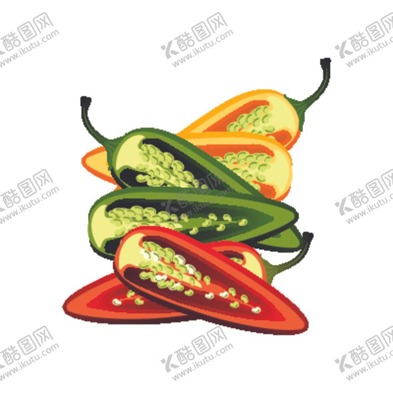 编号：42647909291443147145【酷图网】源文件下载-辣椒蔬菜水果