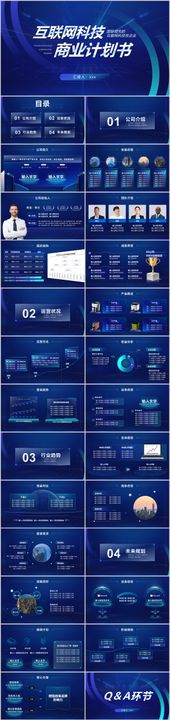 互联网科技项目策划商业计划书PPT