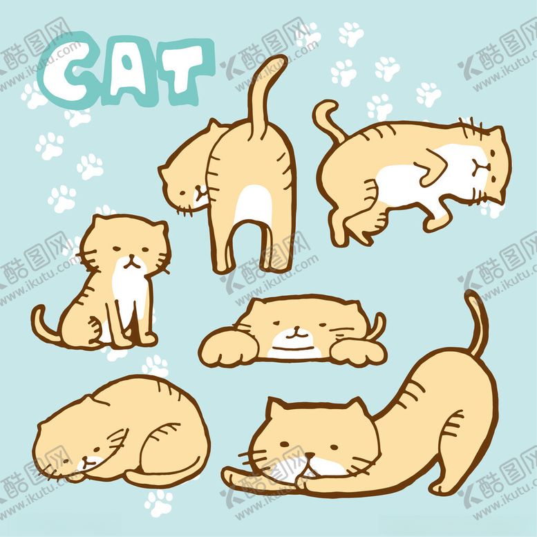 编号：78758504010316154005【酷图网】源文件下载-可爱猫咪的多样姿态