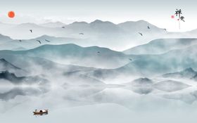 水墨背景墙