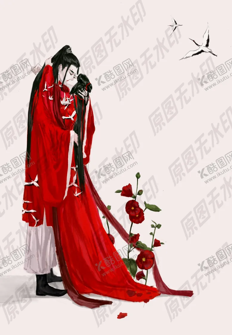 编号：59794805021322199946【酷图网】源文件下载-古风相拥情侣